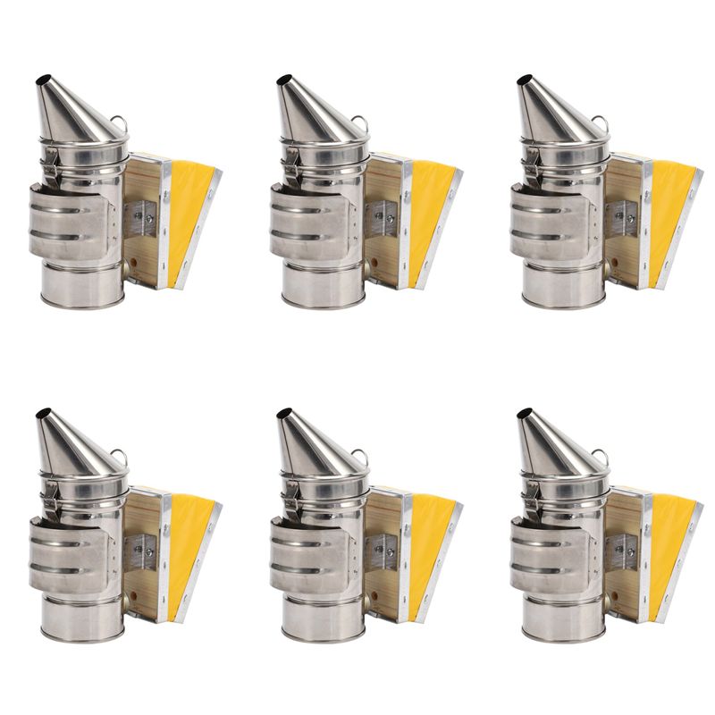 Bee Smoker Tool - เครื่องรมควันรังผึ้งสแตนเลส A84E-6X อุปกรณ์เลี้ยงผึ้งและเครื่องมือสำหรับผู้เลี้ยงผึ้ง