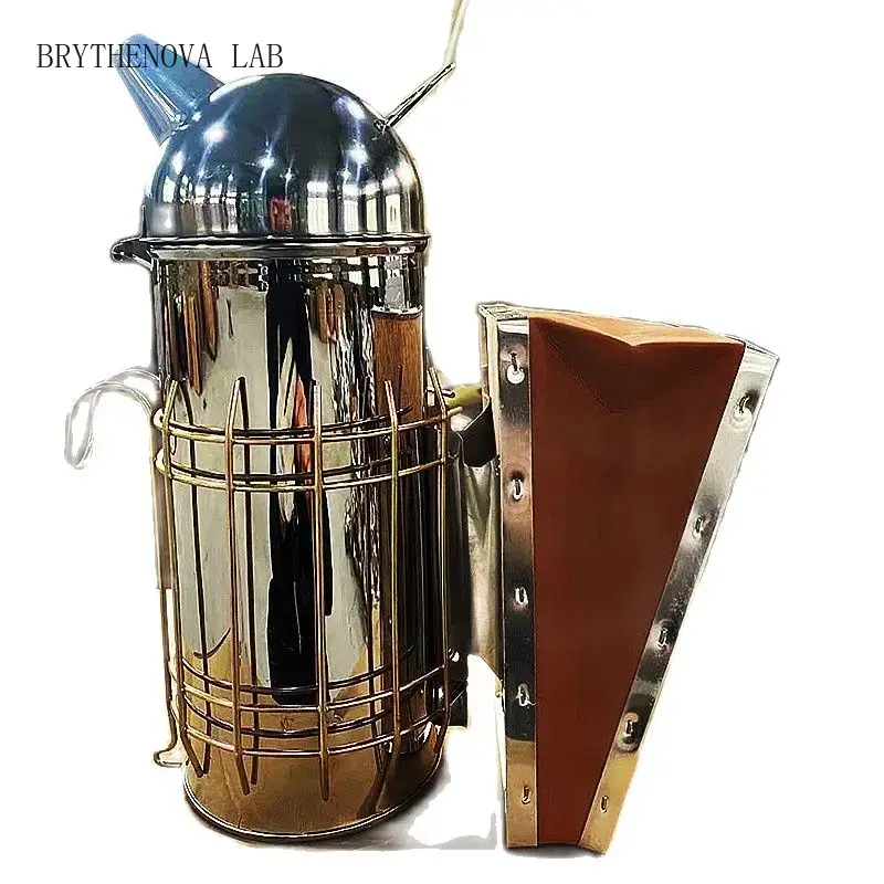 Bee Smoker Tool - อุปกรณ์รมควันเลี้ยงผึ้ง สแตนเลส สำหรับกล่องรังผึ้ง พร้อมอุปกรณ์แขวน ตะขอ หัวกลมยกสูง
