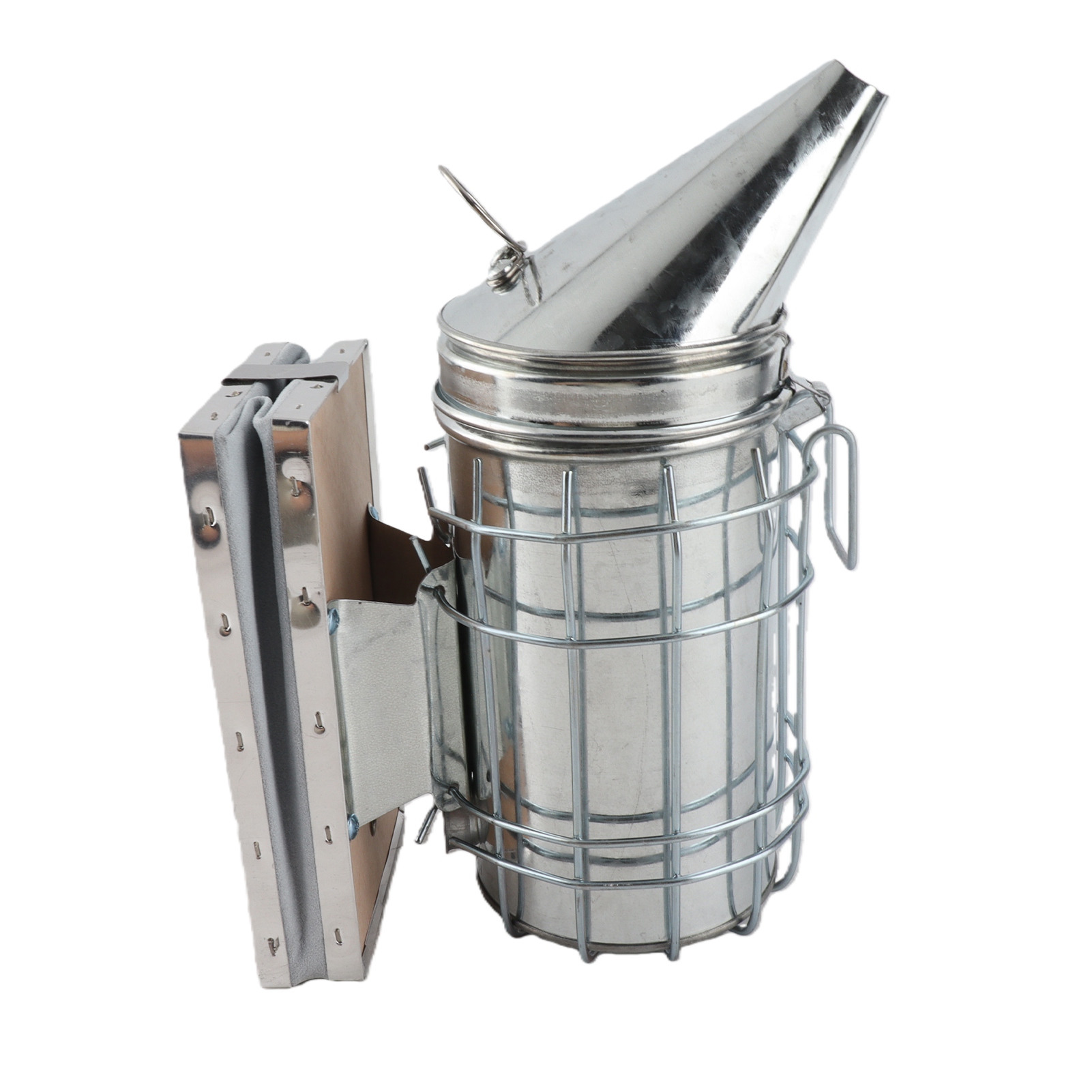 Bee Smoker Tool - การเลี้ยงผึ้งสูบบุหรี่ Bee Hive Smoker พร้อมแผ่นป้องกันความร้อนเหล็กอุปกรณ์การเลี้ยงผึ้ง