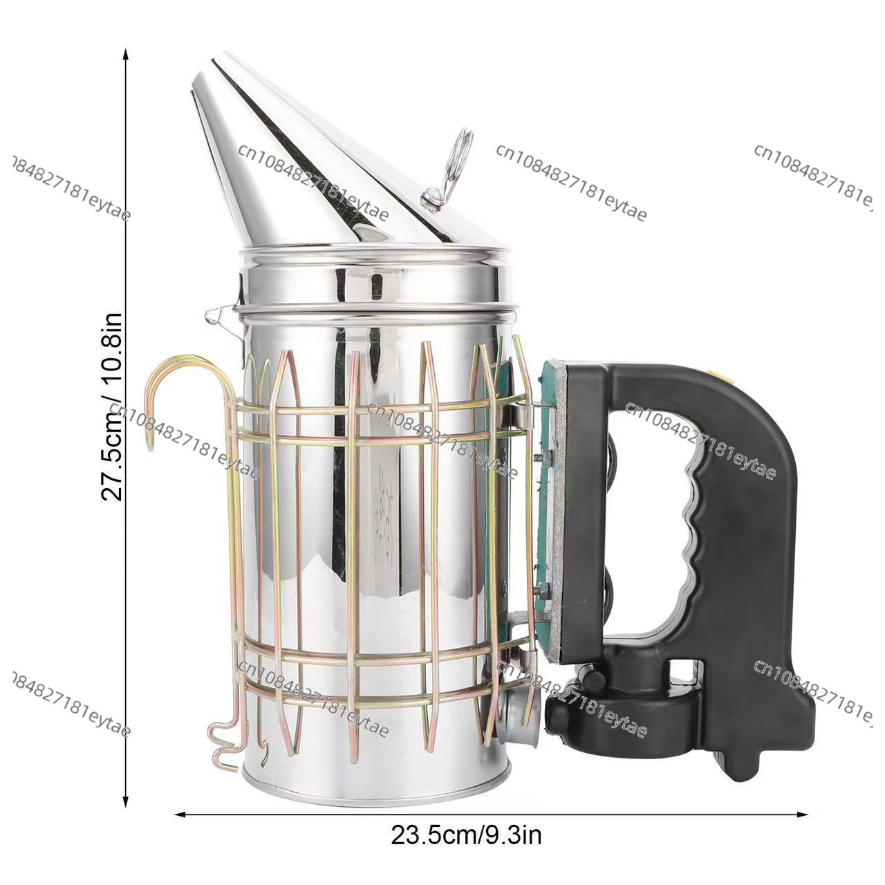 Bee Smoker Tool - เครื่องพ่นควันไฟฟ้าสแตนเลสสำหรับเลี้ยงผึ้ง พร้อมด้ามจับสีดำ หัวฉีดแหลม สำหรับการเลี้ยงผึ้ง