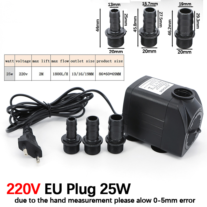 AC 220V 16W 25W ปั๊มน้ำแบบจุ่ม - Aquaculture Aerator Pump บทวิจารณ์และราคา